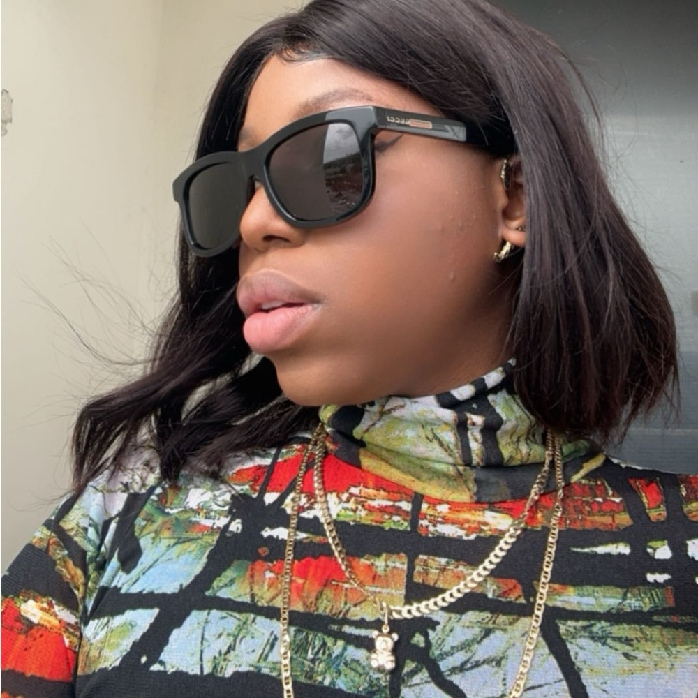 New - 💯 Authentic Gucci Grey Square Unisex Sunglasses GG0824S 005